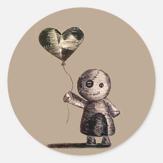 Poupée VooDoo en Stickers Amour (Devant)