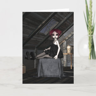 Poupée Zoey - carte de voeux de Goth