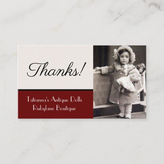 Poupées antiques Carte de visite Rubylane Ebay Ets (Devant)