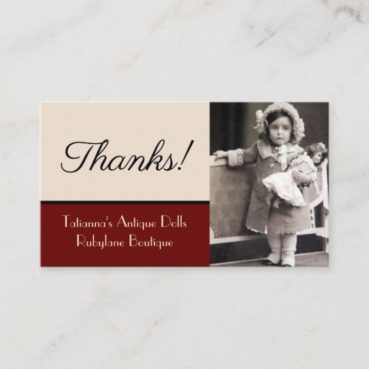 Poupées antiques Carte de visite Rubylane Ebay Ets (Devant)