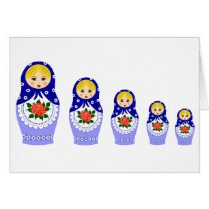Poupées de Matryoschka bleues