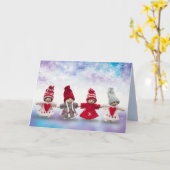 poupées de noël carte de voeux (Fleur jaune)