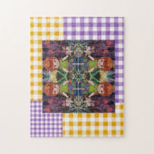 Poupées de papier dans le puzzle plaid (Vertical)