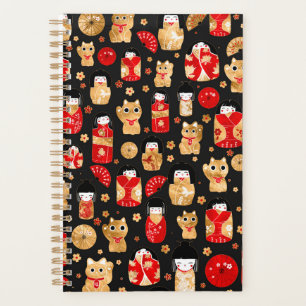 Poupées japonaises - Chats Kokeshi et Maneki Neko