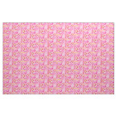 Poupées russes tissu typographique rouge rose (Fat Quarter)