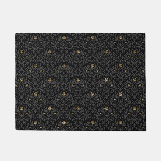 Pouponnière gothique Rose noir Damask Tapis (Devant)