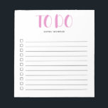 Pour Afficher Le Bloc-Notes De Script En Gras Rose<br><div class="desc">Liste à faire simple avec votre nom et un script en gras.</div>