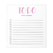 Pour Afficher Le Bloc-Notes De Script En Gras Rose (Devant)