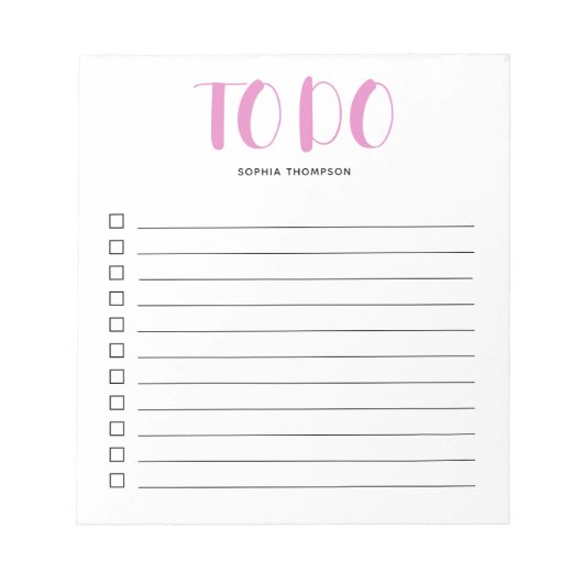 Pour Afficher Le Bloc-Notes De Script En Gras Rose (Devant)