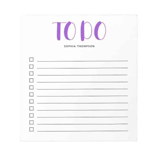 Pour Afficher Le Bloc-Notes Purple Script En Gras (Devant)