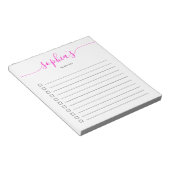 Pour Afficher Le Bloc-Notes Rose Clair Script (Incliné)