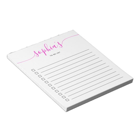 Pour Afficher Le Bloc-Notes Rose Clair Script (Incliné)