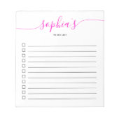 Pour Afficher Le Bloc-Notes Rose Clair Script (Devant)