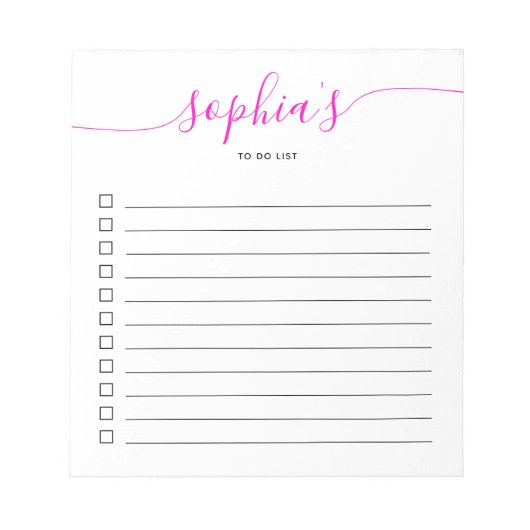 Pour Afficher Le Bloc-Notes Rose Clair Script (Devant)