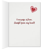 Pour ami Valentine's Red Roses Hearts Bows (Intérieur (Droit))