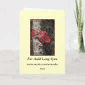 Pour Auld Lang Syne Scottish Bonne carte de nouvel (Dos)
