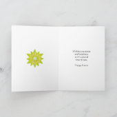 Pour Aunty, carte de Pâques avec fleurs jaunes (Intérieur)