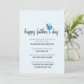 Pour beau-père carte simple bleu cœur pour la fête (Debout devant)