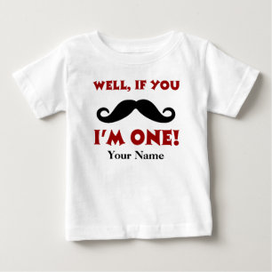 Pour Bébé 1er Anniversaire Moustache T-shirt personnalisé