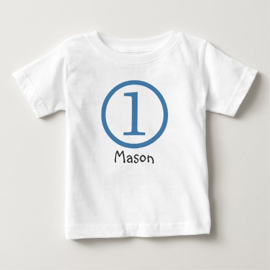 Pour Bébé 1er Anniversaire T-Shirt Boy personnalisable (Devant)