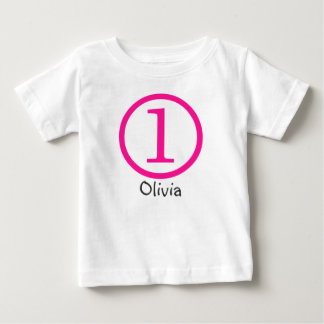 Pour Bébé 1er anniversaire T-shirt fille personnalisable