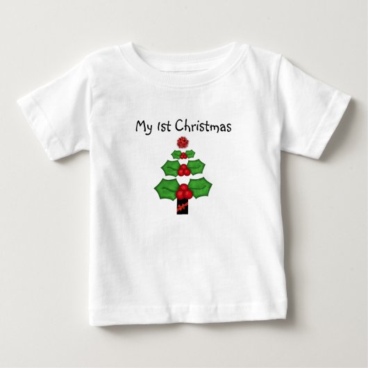 Pour Bébé 1er Noël Enfants T-shirt Noël (Devant)