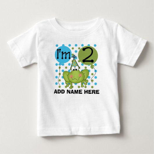 Pour Bébé 2ème T-shirt personnalisé d'anniversaire de (Devant)