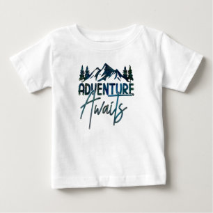 Pour Bébé Adventure Await, T-shirt Mountain Baby
