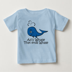 Pour Bébé All's Whale that End Whale - T-shirt drôle