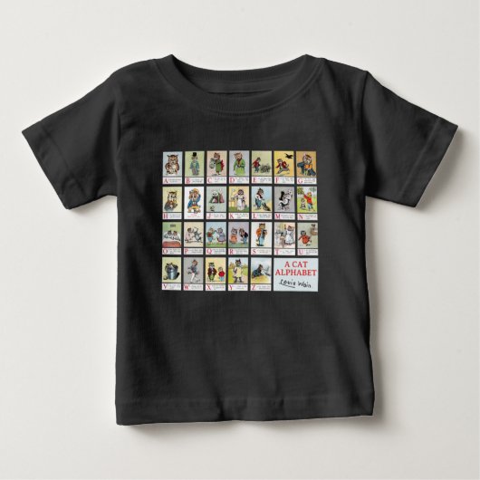 Pour Bébé Alphabet de chat, T-shirt Louis Wain Baby (Devant)