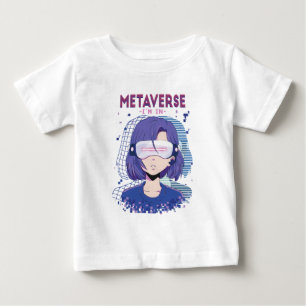 Pour Bébé Anime fille lunettes de réalité virtuelle T-Shirt