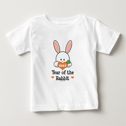 Pour Bébé Année du T-shirt de nourrisson de lapin (Devant)