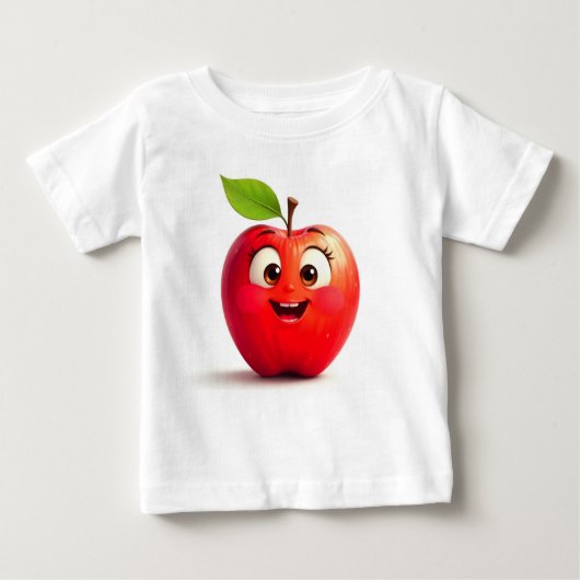 Pour Bébé Apple printed Baby Fine Jersey T-Shirt (Devant)
