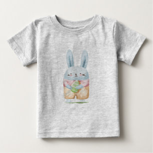 Pour Bébé Aquarelle adorable T-shirt lapin de Pâques