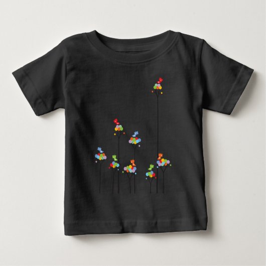 Pour Bébé Arbres pointillés et T-shirt fait sur commande (Devant)