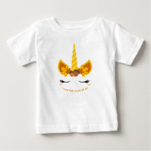 Automne Automne Unicorn Baby Girl T-shirt ou carro