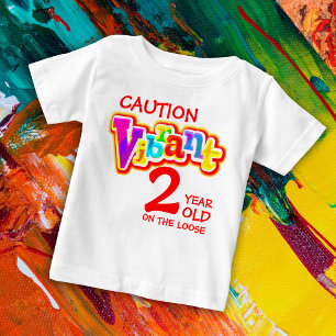Pour Bébé Avertissez 2 vibrants sur le T-shirt lâche