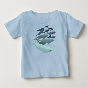 Pour Bébé Baby Beluga Whale T-Shirt mignonne Toddler Whale A