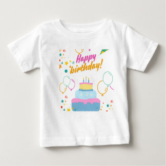 Pour Bébé Baby Happy Birthday Imprimable T-shirt design cade