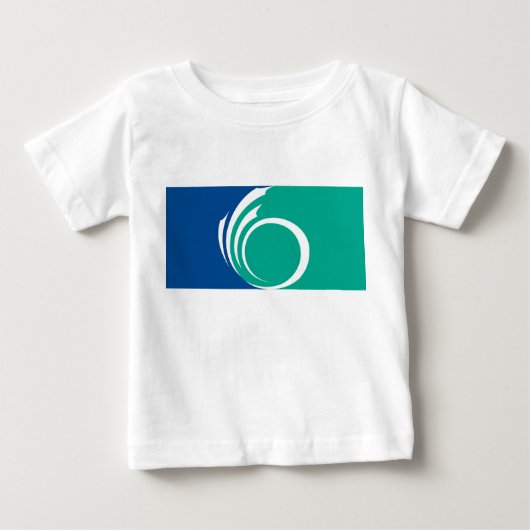 Pour Bébé Baby T-Shirt with Flag of Ottawa, Canada (Devant)