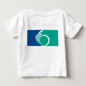 Pour Bébé Baby T-Shirt with Flag of Ottawa, Canada (Dos)