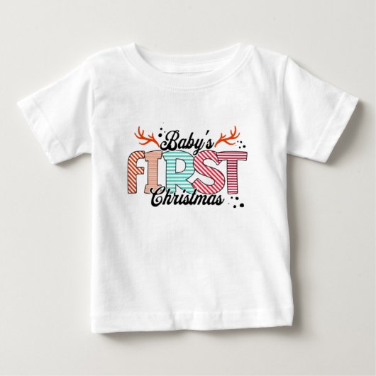 Pour Bébé Baby's First Christmas T-Shirt (Devant)