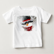 Badine le T-shirt de bonhomme de neige