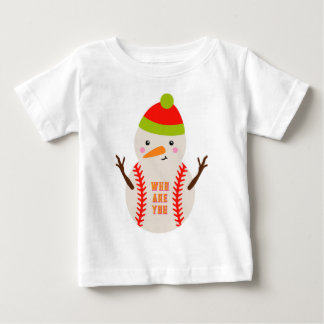 Pour Bébé Base Ball Snowman Enfants T-Shirt unique