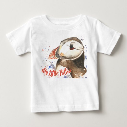 Pour Bébé blanc d'enfant mon petit T-shirt de macareux (Devant)