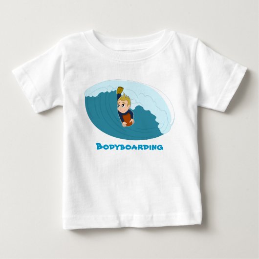 Pour Bébé Bodyboard boy dessin animé T-shirt (Devant)