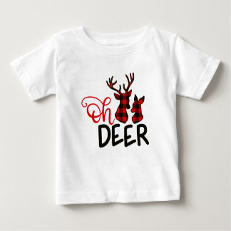 Pour Bébé Buffalo Plaid Oh Deer T-Shirt