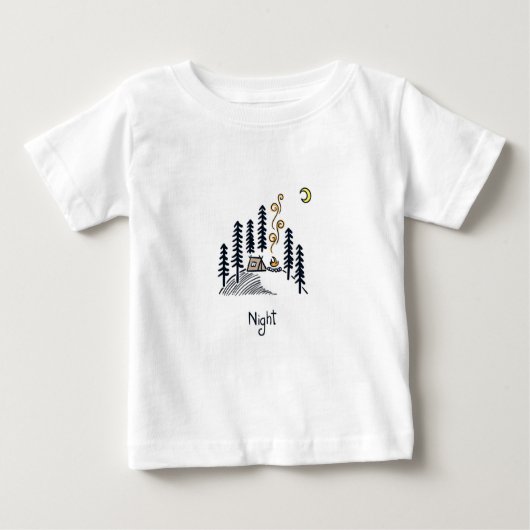 Pour Bébé Camping En Forêt En T-Shirt De Nuit (Devant)