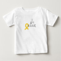 cancer de l'enfance. Je suis courageux. T-shirt bé