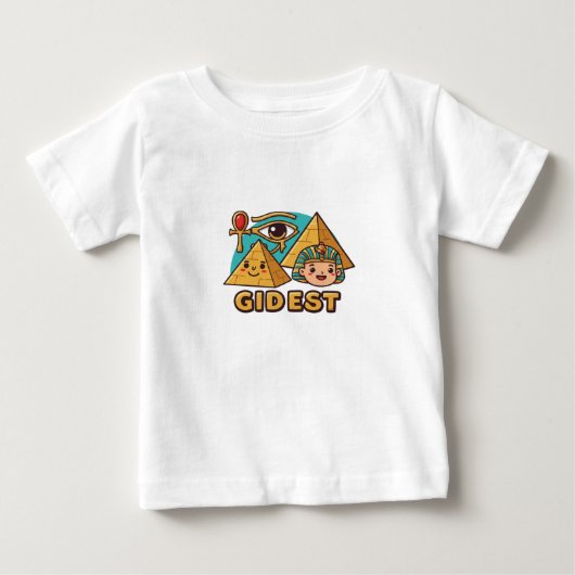 Pour Bébé Cartoon Pharaoh & Eye of Horus T-Shirt Design (Devant)